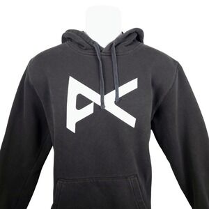 Anon Pullover Hoodie Black White Logo Hooded Sweatshirt Men's Medium